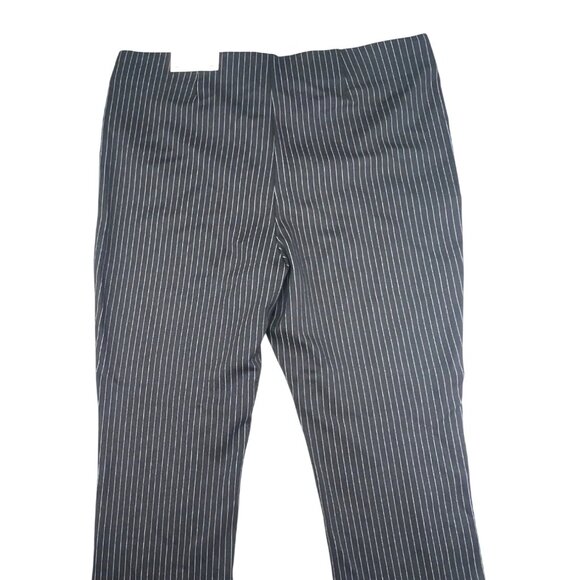 Chicos So Slimming Juliet Straight Leg Pinstripe Pants 16P Black & White - Picture 3 of 16